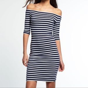 🧚‍3/45 Superdry Off Shoulder Stripe Bodycon Dress